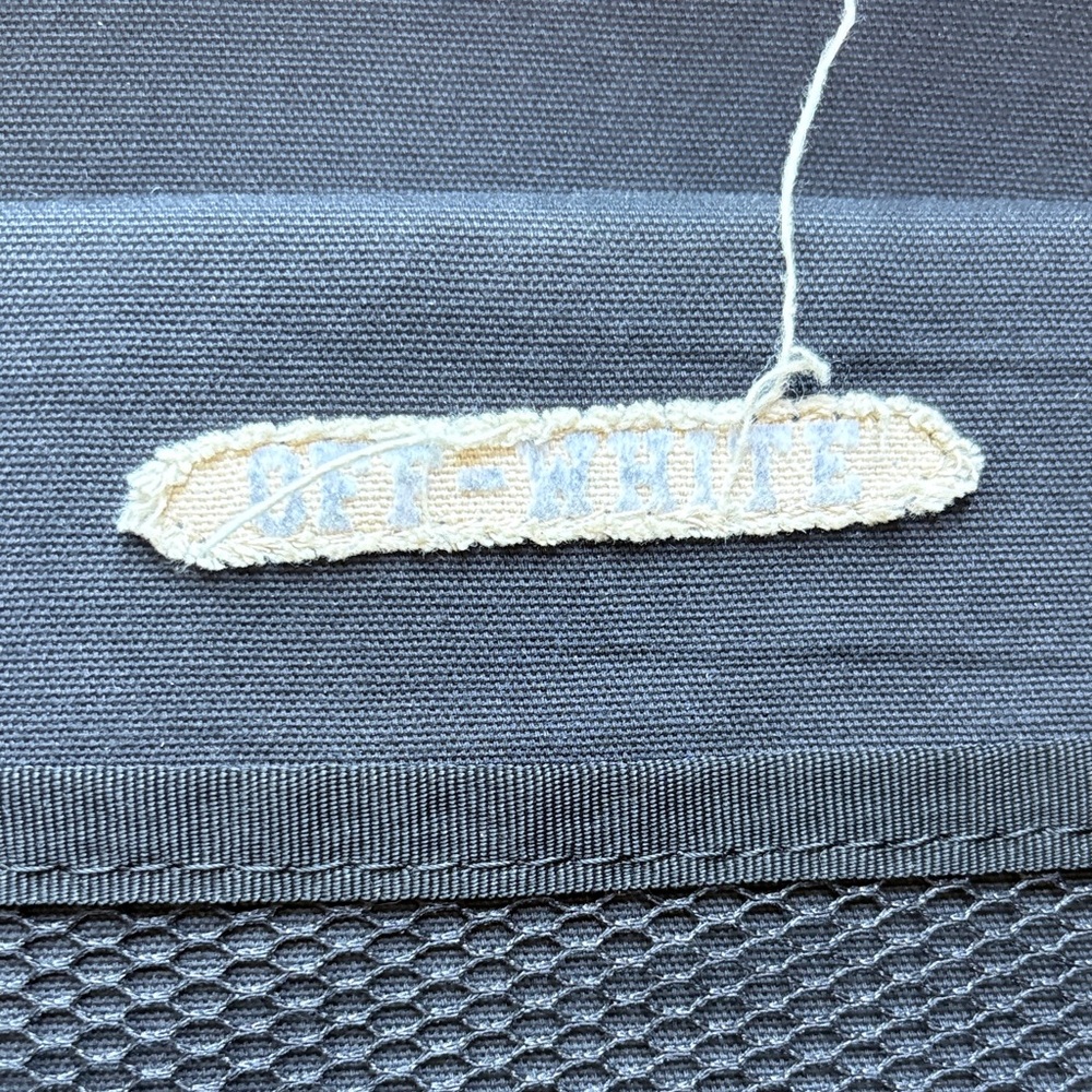 Off-White Diagonal Striped Black Backpack - image 3